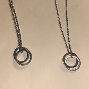 His and hers forever ring necklaces